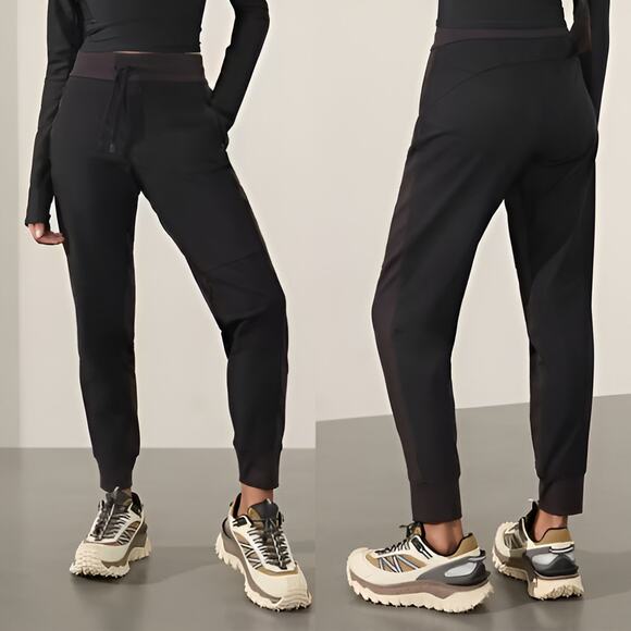 Athleta Womens Headlands Hybrid UPF 50 Hiking Trek Jogger‎ Pants Size 10 Black - Picture 1 of 7